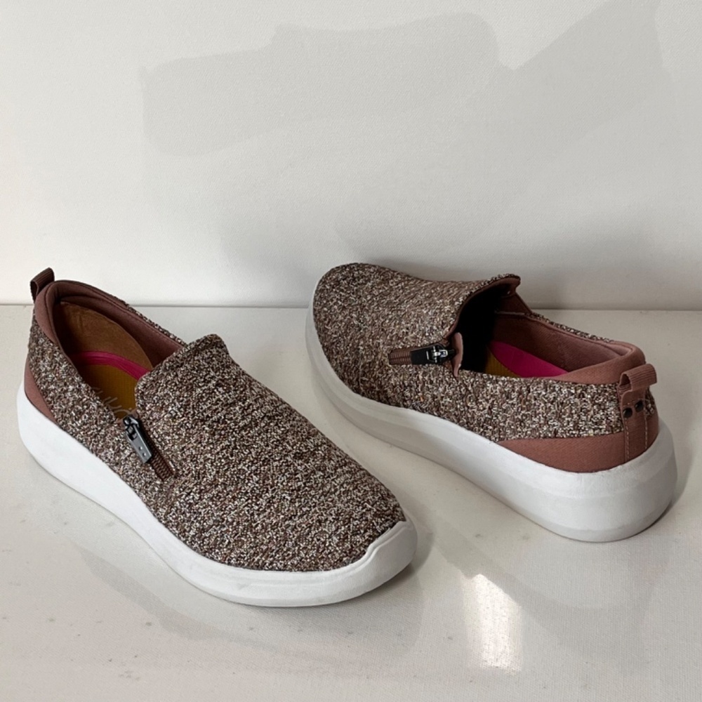 Ryka Ally Tweed Slip-On Shoes with Zip Detail - Picture 2 of 6